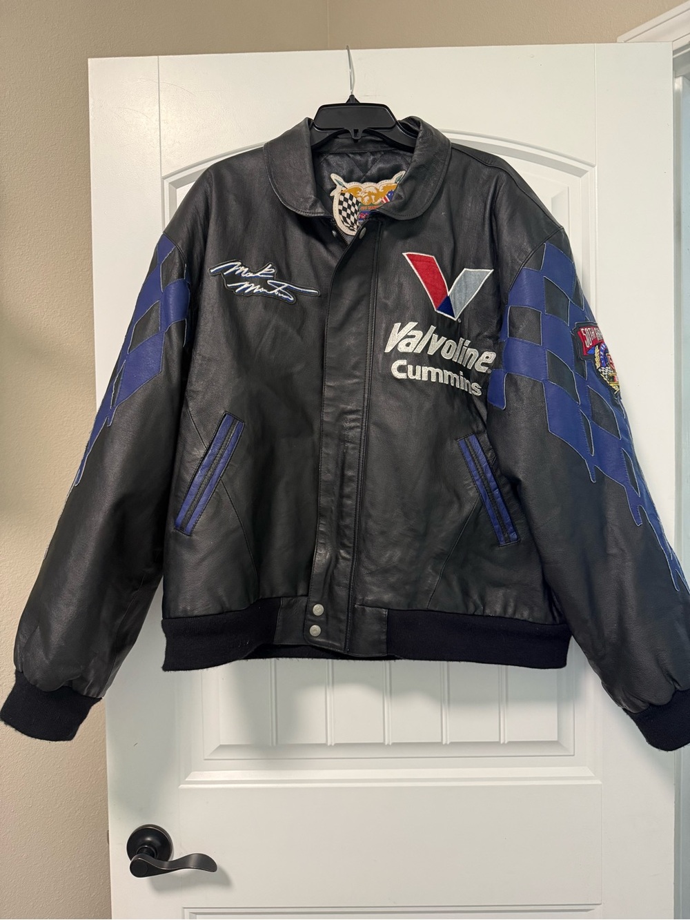 Vintage Rare 1998 Jeff Hamilton NASCAR Mark Martin Valvoline Leather Jacket